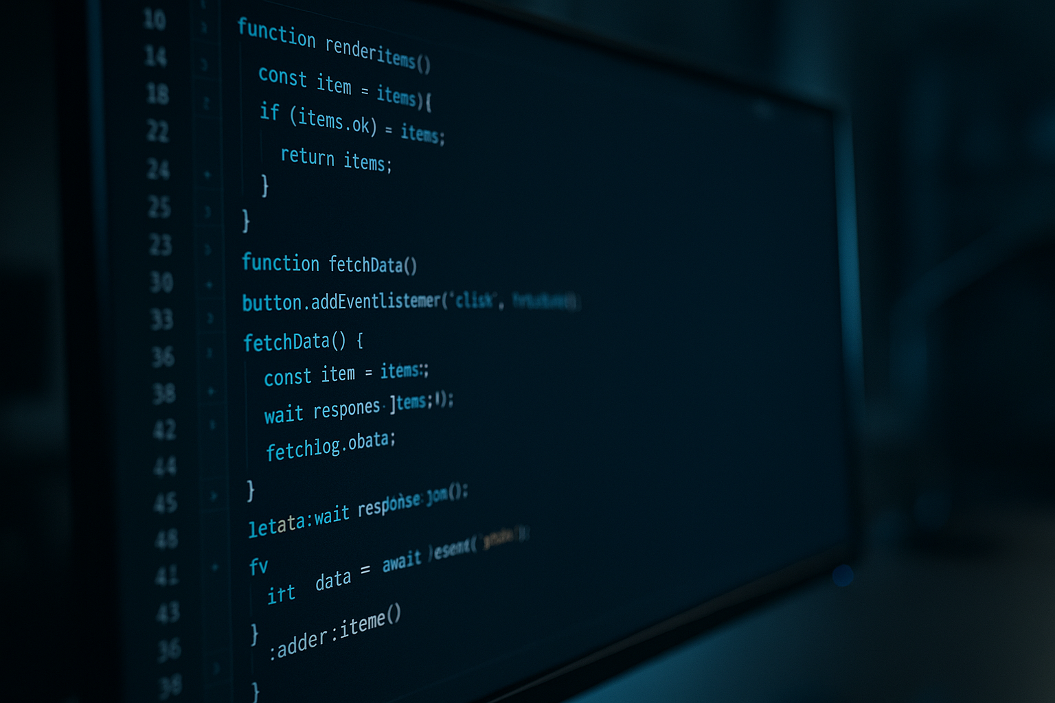 Pantalla de código en un editor con tema oscuro, mostrando un proyecto de desarrollo web